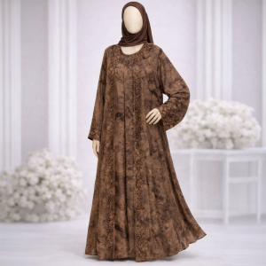 Arabic Sidar Abaya with Handmade Bead & Stone Work