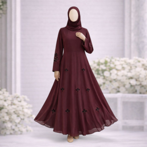 Georgette Full Umbrella Abaya with Handwork